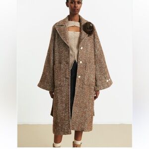 Vintage Capsule wardrobe Mid Century Women's Brown Wool  Coat union made